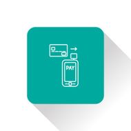Mobile payment card reader on smartphone scanning a credit N2