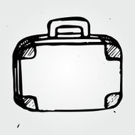 Hand drawn suitcase