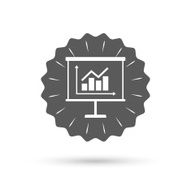 Presentation billboard sign icon Diagram symbol