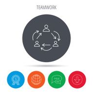 Teamwork icon Office working process sign N2