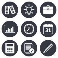 Office documents and business icons N7