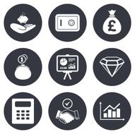 Money cash and finance icons Handshake sign N2