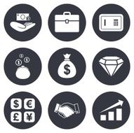Money cash and finance icons Handshake sign N3