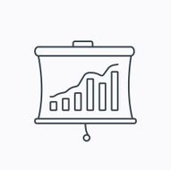 Statistic icon Presentation board sign N3