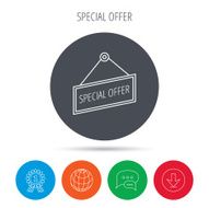 Special offer icon Advertising banner tag sign