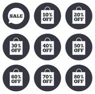 Sale discounts icons Special offer signs N2