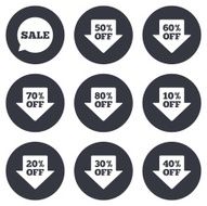 Sale discounts icons Special offer signs N3