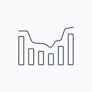 Dynamics icon Statistic chart sign
