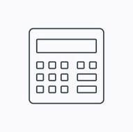 Calculator icon Accounting sign