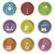 Radio signal vector icons