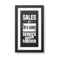 Quote typographical Background in the realistic square black frame N19