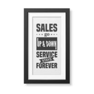 Quote typographical Background in the realistic square black frame N20