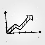 Vector hand drawn business chart N2