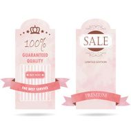 Light pink banner with star and crown