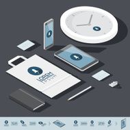 Isometric corporate identity template