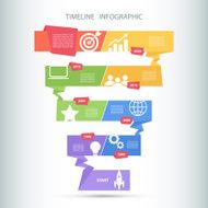 Timeline infographic design template N2