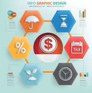 Business concept info graphic design vector N3