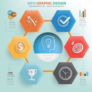 Business concept info graphic design vector N4