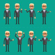 Businessman blond in various poses