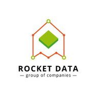 Vector modern A and M letters charts logotype Marketing rocket