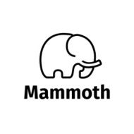 Vector trendy line style minimalistic mammoth logo
