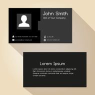 simple black and gray business card design eps10