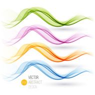 Set of abstract waves Vector illustration N2