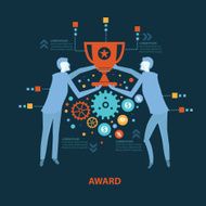 Award concept design on dark background clean vector