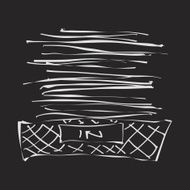 Simple doodle of an in tray