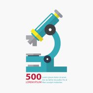 Microscope icon in flat design Vector