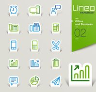 Lineo Papercut - Office and Business outline icons N2