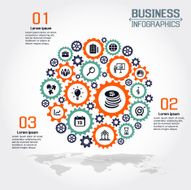 Business infographic with gears