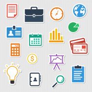 Business Sticker Icon Set