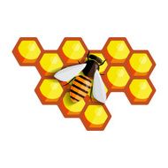 Vector Bee Honeycombs