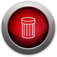Red trash button