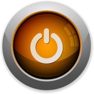 Orange power off button