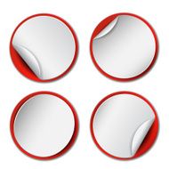 Blank white round promotional sticker