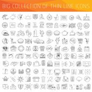 Icon Set Thin lines logo vector set N2