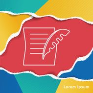 Legal document line icon
