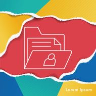 Legal document line icon N3