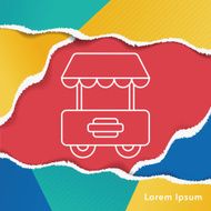 shopping cart line icon