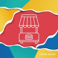 shopping cart line icon N3