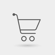 shopping cart line icon N9