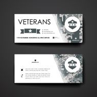 Set of modern design banner template in veterans day style N6