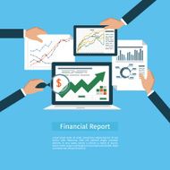 Financial flat concept