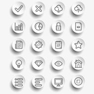 Set of web icons for business finance and communication