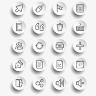 Set of web icons for business finance and communication N2