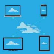 Cloud Computing concept background Vector illustration