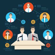 Business concept design on dark background clean vector N4