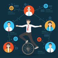 Business concept design on dark background clean vector N6
